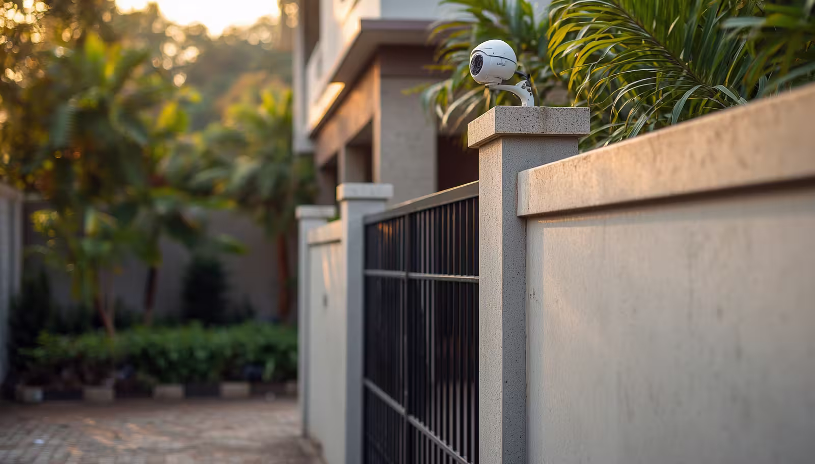 Secured residential home in Kampala Uganda with CCTV camera, electric fence and automatic gate installed by Easy Power