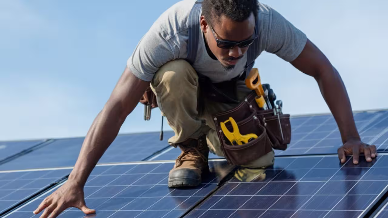 Power backup in Uganda solar panels installed